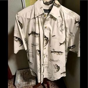 EUC Field & Steam Short Sleeve Button Down Shirt Size large #MSOC17
